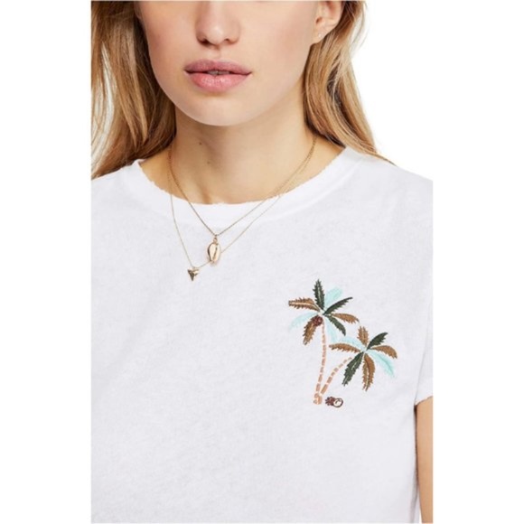 Free People Tops - NWT Free People Beachy Keen Embroidered Tee - Size XS